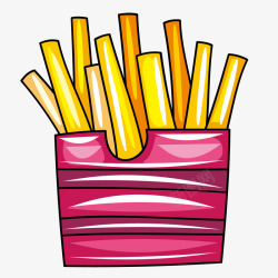 红色薯条美味薯条卡通手绘矢量图高清图片