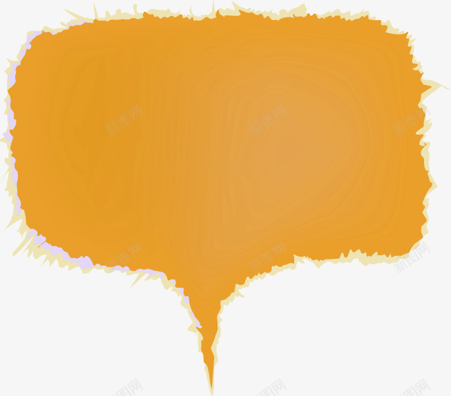 黄色简约对话框边框纹理png免抠素材_新图网 https://ixintu.com 免抠PNG 简约对话框 边框纹理 黄色