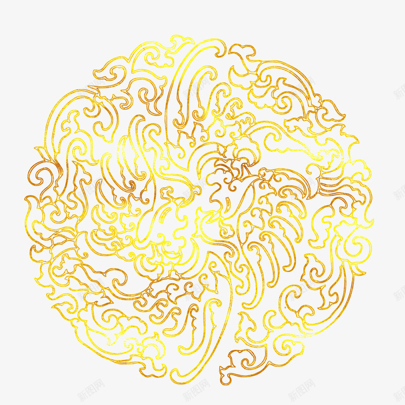 中国风传统烫金花纹图png免抠素材_新图网 https://ixintu.com 中国风 传统 免抠图 华丽花纹 烫金 花纹 花边 边框底纹 金色 金色花边纹样
