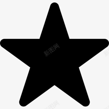 星星在黑五点形状图标图标