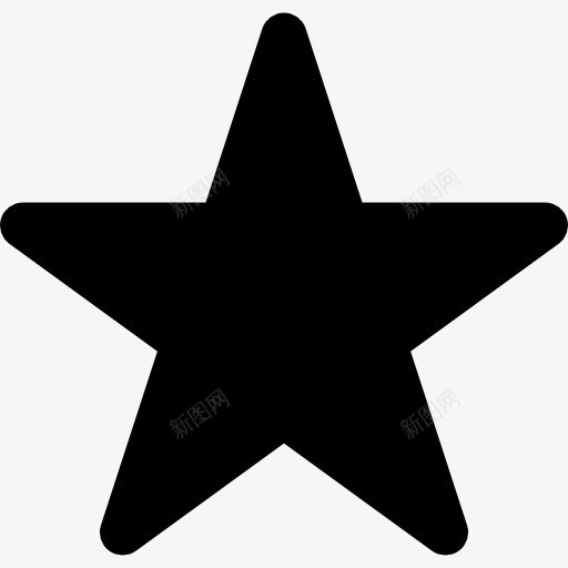 星星在黑五点形状图标png_新图网 https://ixintu.com 基本的应用程序 形状 明星 最喜欢的 界面 符号 黑
