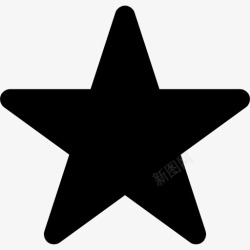 五点星星在黑五点形状图标高清图片