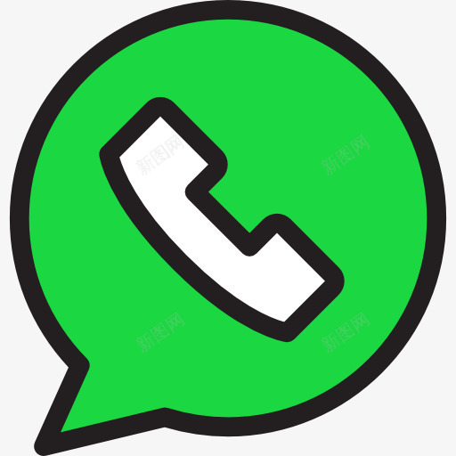 WhatsApp图标png_新图网 https://ixintu.com WhatsApp 信息 品牌和标志 标识 社交媒体 社交网络 聊天