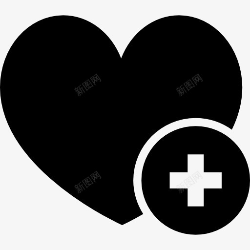 如添加按钮图标png_新图网 https://ixintu.com 加 如 心脏符号象征 按钮 接口 网络 网络的心