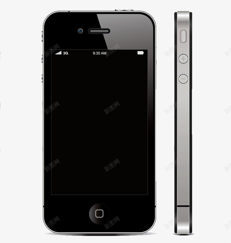 黑色苹果手机png免抠素材_新图网 https://ixintu.com iphone手机 智能手机 苹果