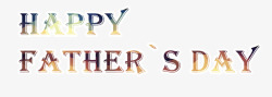 happyfathersday父亲节英文艺术字PSD高清图片