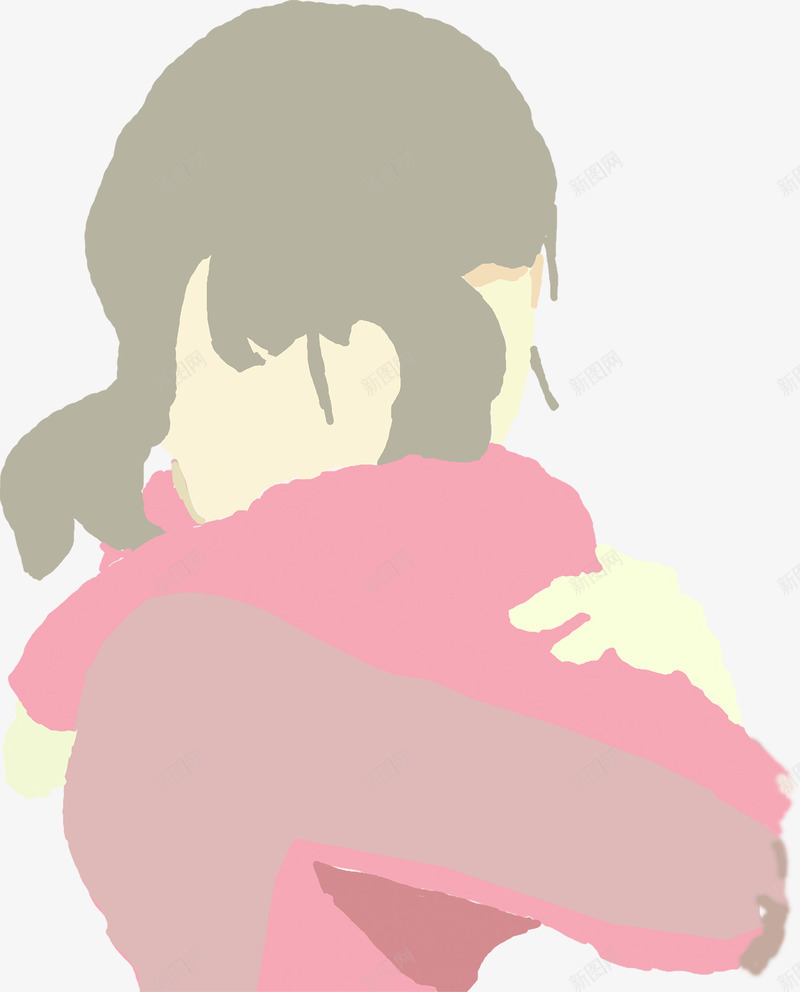 手绘拥抱女孩母亲母亲节png免抠素材_新图网 https://ixintu.com 女孩 拥抱 母亲 母亲节