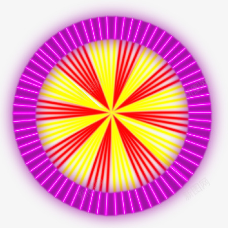 霓虹效果图案psd免抠素材_新图网 https://ixintu.com 圆形图案 紫色 红色 霓虹 霓虹PSD 黄的