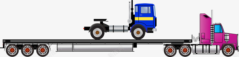 半挂牵引车平板卡车矢量图eps免抠素材_新图网 https://ixintu.com 半挂牵引车 卡车 平板卡车 矢量图