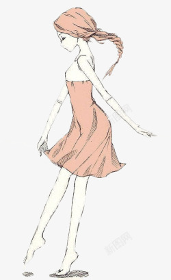 跳舞的女孩素材