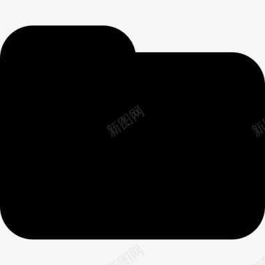 黑色的文件夹形状的接口图标图标