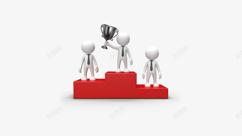 白色小人获奖领奖台png免抠素材_新图网 https://ixintu.com 立体 红色 荣誉 获奖 领奖台