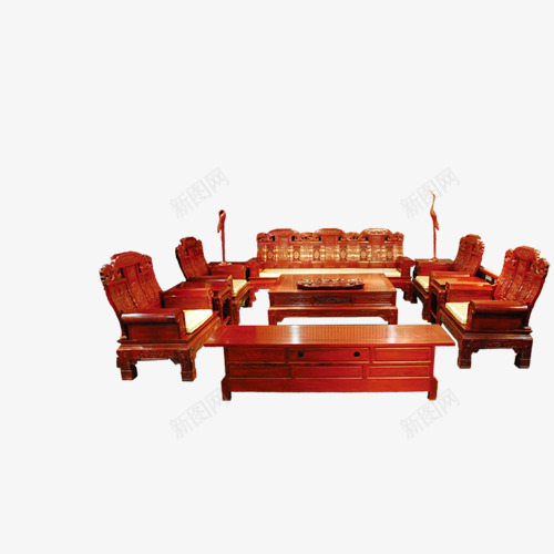 中国风png免抠素材_新图网 https://ixintu.com 中国风 室内 木材 桌凳