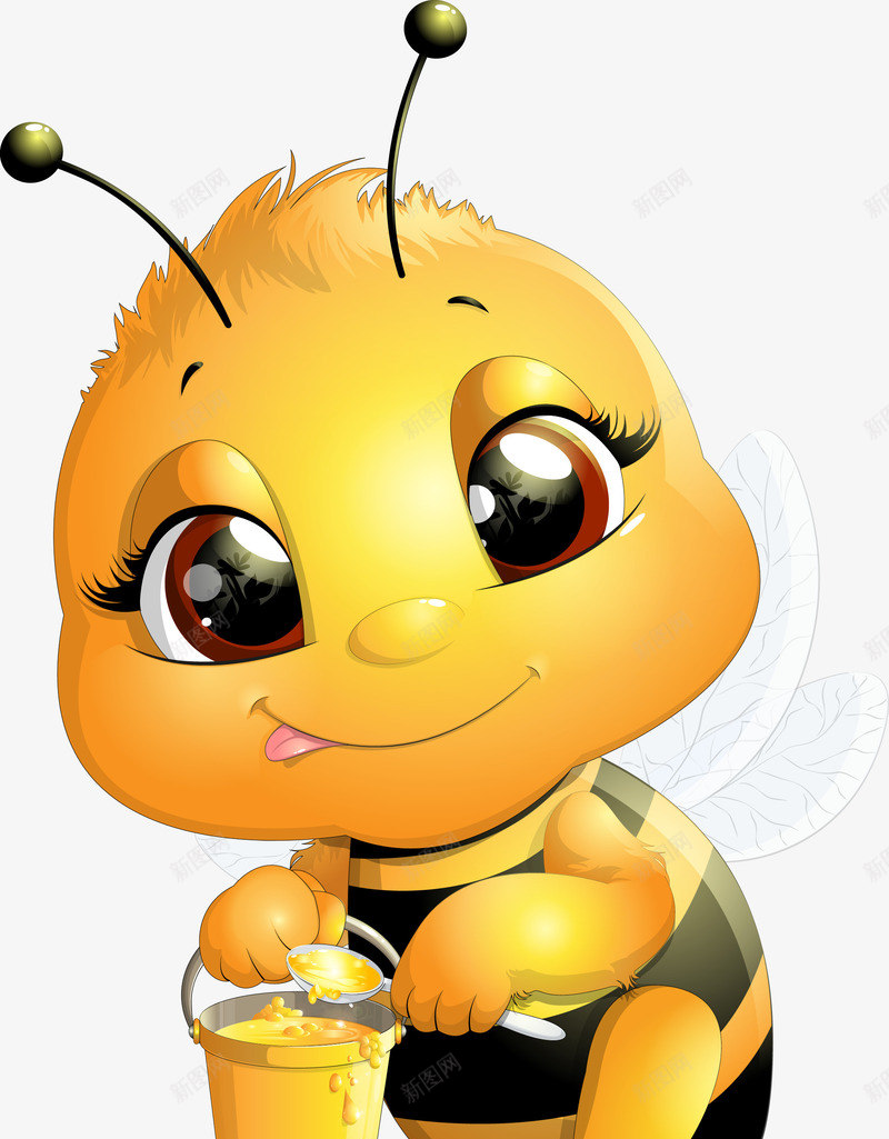 小蜜蜂矢量图eps免抠素材_新图网 https://ixintu.com 小蜜蜂 矢量图 蜜蜂 黄色