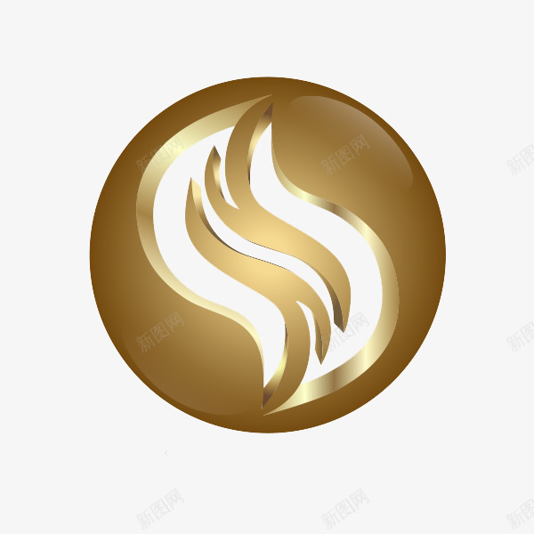 黄铜效果金属圆形图案png免抠素材_新图网 https://ixintu.com 光泽 几何 图腾 简约 金属