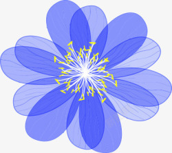 3d电脑制作蓝色鲜花素材