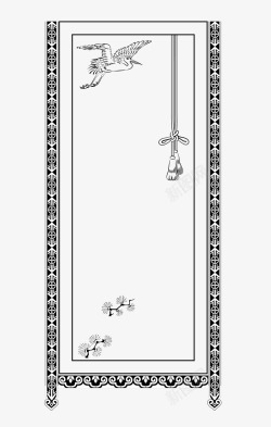 钖婂潬中国风燕子吊坠画框矢量图高清图片