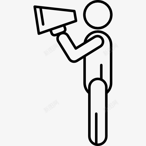 男人喊图标png_新图网 https://ixintu.com 人 公告 喊 扩音器 扬声器 抗议 播音员