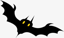 黑色卡通蝙蝠素材