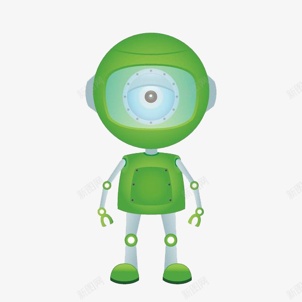 草绿色智能机器人png免抠素材_新图网 https://ixintu.com 人工智能 大头 机器人 科技 绿色 自动化 遥控