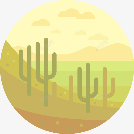 沙漠图标png_新图网 https://ixintu.com 沙漠风光 自然景观