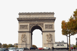 雄伟四面拱门巴黎凯旋门高清图片