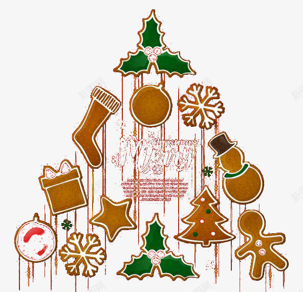 圣诞节挂件片png免抠素材_新图网 https://ixintu.com 咖啡色圣诞图片 圣诞节图片 棕色圣诞图片