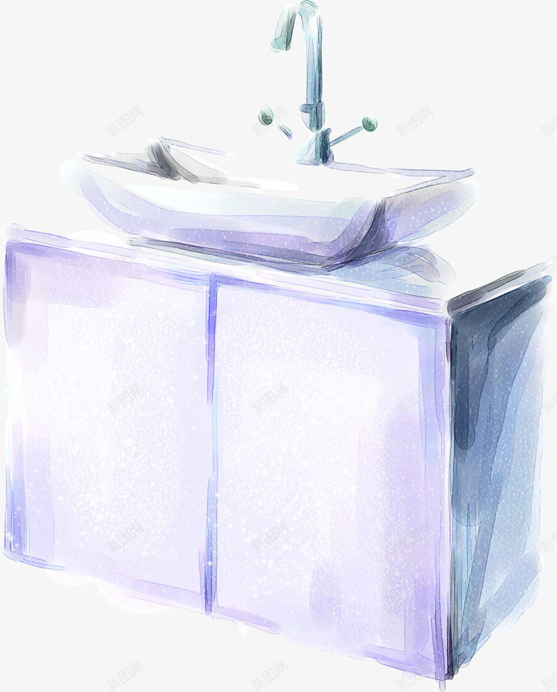 水彩画洗手盆室内png免抠素材_新图网 https://ixintu.com 室内 水彩画 洗手盆 素材