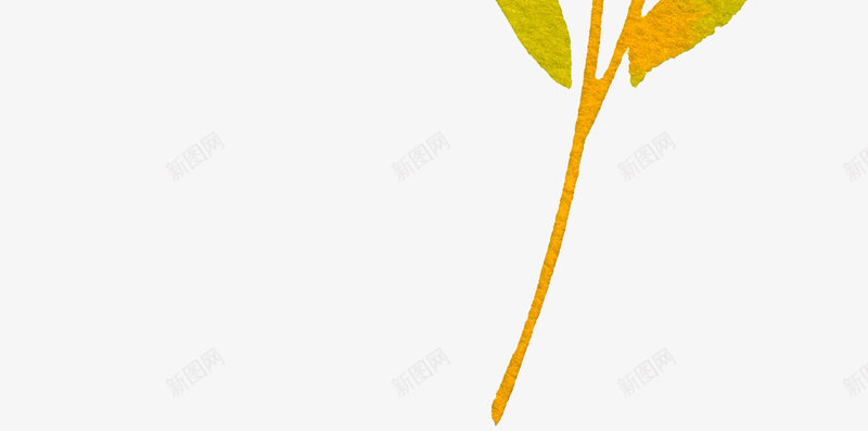 青黄色叶子png免抠素材_新图网 https://ixintu.com 卡通 叶子 手绘 枝叶 桔梗 简图 绿色的 黄色的