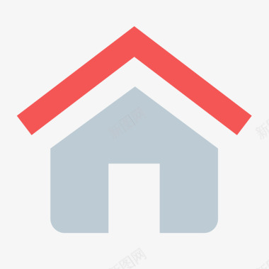 彩色扁平化圆角房屋建筑元素矢量图图标图标