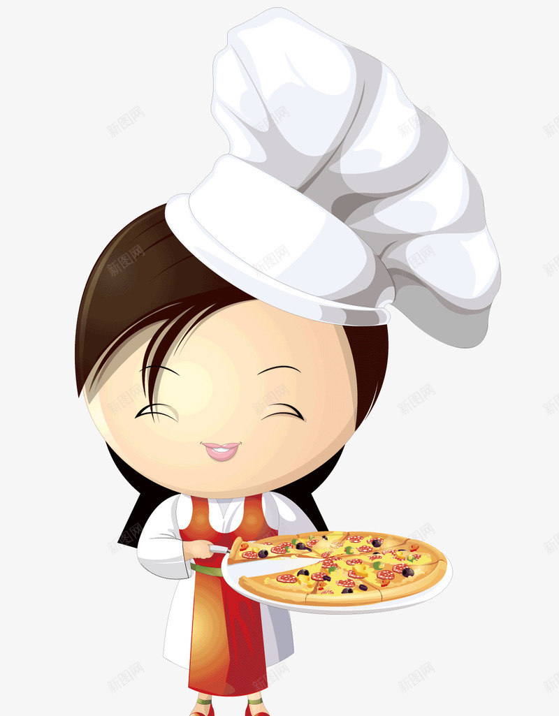 端着披萨的厨师矢量图ai免抠素材_新图网 https://ixintu.com 厨师 吃的 披萨 端着披萨的厨子 食品 食物 矢量图