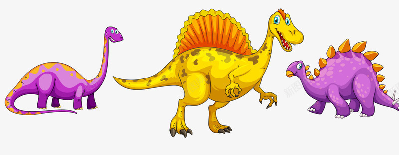 卡通恐龙png免抠素材_新图网 https://ixintu.com 卡通恐龙 恐龙 白垩纪 远古时代 食肉龙