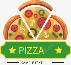 榴莲标签早餐披萨饮食矢量图图标高清图片