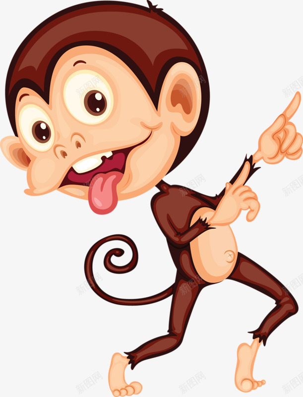 可爱的小猴子png免抠素材_新图网 https://ixintu.com 创意 卡通 可爱 小猴子 手绘 水彩
