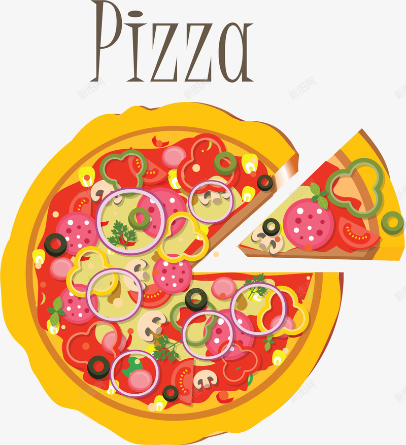 美味诱人芝士披萨矢量图ai免抠素材_新图网 https://ixintu.com 快餐 意大利披萨 披萨 矢量png 美味披萨 芝士披萨 矢量图