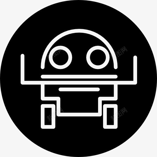 机器人的轮廓一圈图标png_新图网 https://ixintu.com SEO成功 圆形轮廓 圈 接口 机器人 符号 象征