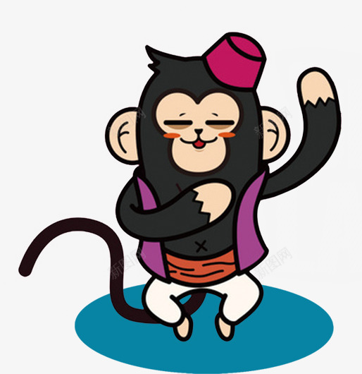 插画猴子png免抠素材_新图网 https://ixintu.com 动漫 动物 小猴 手绘 漫画