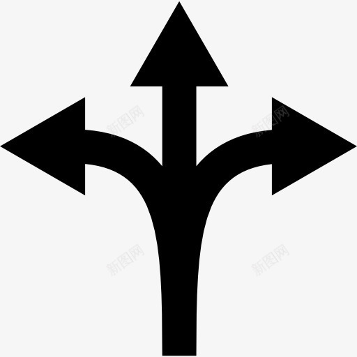 三箭图标png_新图网 https://ixintu.com 三 分岔 分组 双方的象征 指向 箭