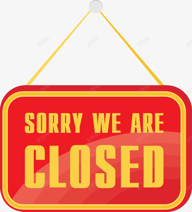 CLOSED门牌矢量图eps免抠素材_新图网 https://ixintu.com CLOSED CLOSED门牌 closed 吊牌 红色门牌 门牌 门牌指示牌 门牌素材 矢量图