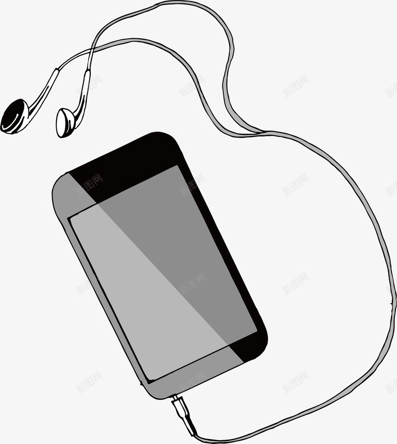 智能手机png免抠素材_新图网 https://ixintu.com 手机 显示屏 智能手机 耳机