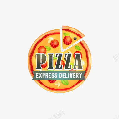 披萨logo标签片图标图标
