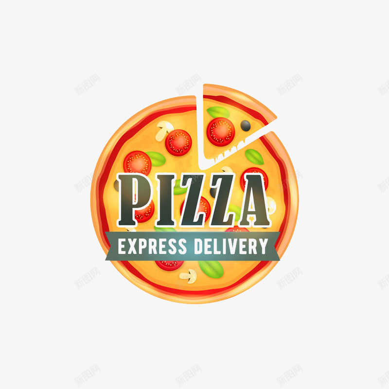 披萨logo标签片图标png_新图网 https://ixintu.com logo标签 卡通 披萨