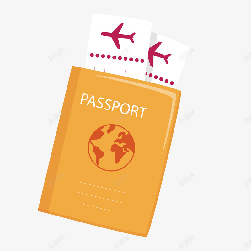 机票护照矢量图ai免抠素材_新图网 https://ixintu.com 光泽 出行 圆角 字母 护照 旅游 机票 渐变 英文 质感 矢量图