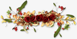 红玫瑰装饰边框素材