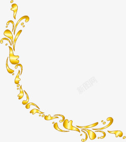 金黄色效果花纹素材
