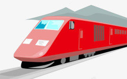 专列红色可爱专列火车图形高清图片