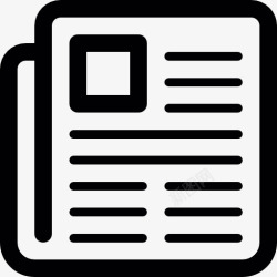 新闻报道的文本行报纸图标高清图片