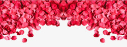 红色梦幻玫瑰花瓣装饰素材