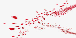 飞旋的红色玫瑰花瓣素材