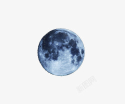 蓝色月球素材